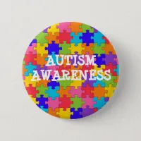 Puzzle Piece Autism Awareness BUTTON