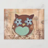 Happy Owl Postcard