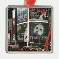 Times Square New York City, New York Christmas Metal Ornament