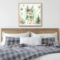 Christmas Reindeer Framed Poster