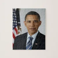 President Barack Obama 1st Term Official Portrait Jigsaw Puzzle