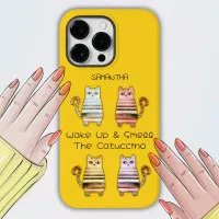 cute cats for cat lovers and coffee lovers Case-Mate iPhone 14 pro max case