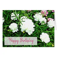 Pink Peony Flower Happy Birthday Card