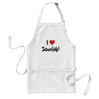 I Love Souvlaki Adult Apron