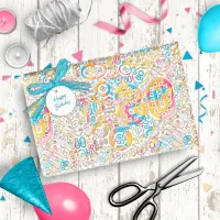 Birthday Number Word Cloud Eighty B ID270 Wrapping Paper