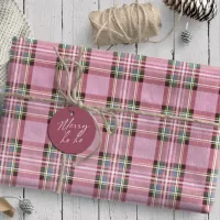 Christmas Tartan Pink/Green ID768 Wrapping Paper