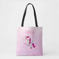 Personalized Girl's Pink Unicorn Bag