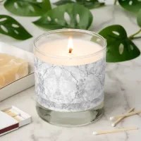 Simple White and Grey Marble |  Scented Candle