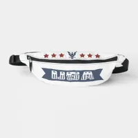 USA in Distressed Font and Blue Eagle Fanny Pack