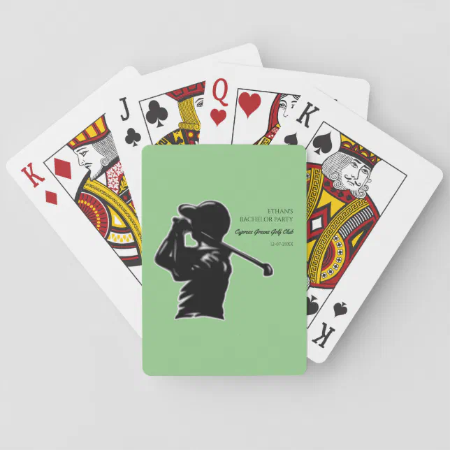 Golfer Bachelor Party Golf outing Classic Stylish Poker Cards