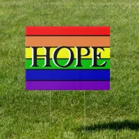 Hope Rainbow Background Inspirational Sign