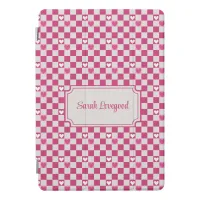 Pink Checkers & Hearts iPad Pro Cover