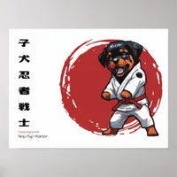 Ninja Pup Warrior Poster