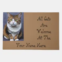 Customizable All Cats Welcome Doormat