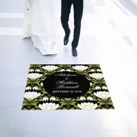 Elegant Black & White Floral Wedding: Calligraphy  Floor Decals