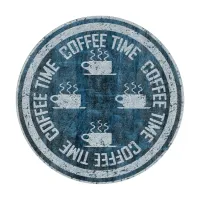 Coffee Time Silver on Blue Cutting Board