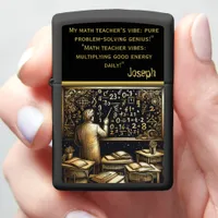 Professor Explains Formulas in Cozy Class Zippo Lighter