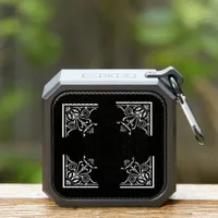 Bold Black and White Vintage Bluetooth Speaker