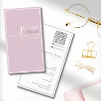 Classy Professional Dusky Pink Business Card