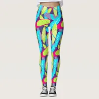 Kiteboarding Girl Fun Multi-Coloured Kite Surf Leggings