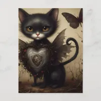 Black Cat Fairy Postcard