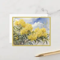 National Flower Australia Golden Wattle | Postcard