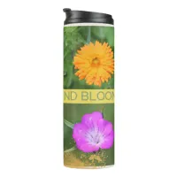 Stay Beautiful and Blooming Photo Collage Thermal Tumbler