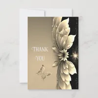 Elegant Gold Wedding Thank You Card