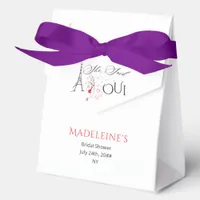 Chic French Parisian She Said Oui Bridal Shower Favor Boxes