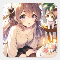 Pretty Anime Girl Birthday Party