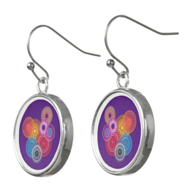 Multicolored circles earrings