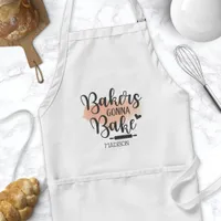 Bakers Gonna Bake Rolling Pin Quote Adult Apron