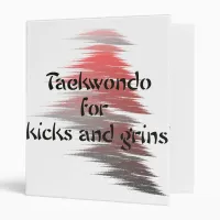 Red and Black Taekwondo Kick and Grins Binder