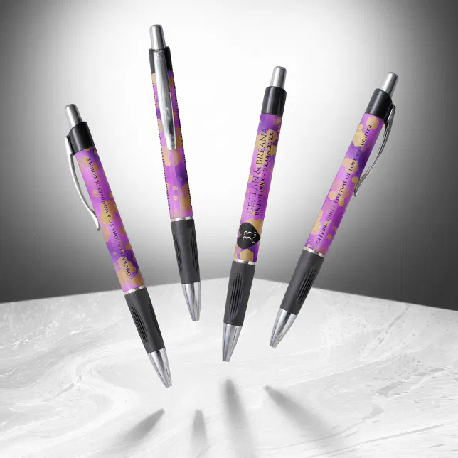 Elegant 33rd Amethyst Wedding Anniversary Pen