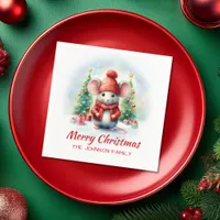 Cute Christmas Mouse Party Napkins