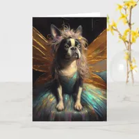 Sweet Boston Terrier Fairy All Occasions Card