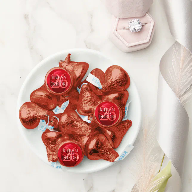 Elegant 26th Rose Wedding Anniversary Celebration Hershey®'s Kisses®