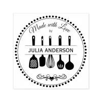 Made With Love Kitchen Utensils Self-inking Stamp