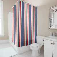 Stylish Sailor Stripe Nautical Themed Shower Curtain