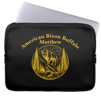 Bison Standing Proudly in a Natural Landscape Laptop Sleeve