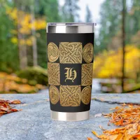 Personalized Celtic Knotwork Cross Insulated Tumbler