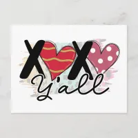 XOXO Valentines Holiday Postcard