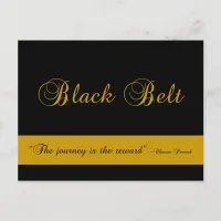 Martial Arts Black Belt Journey Congratulations Postcard