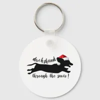 Fun Typography Christmas Keychain