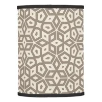 Taupe Abstract Geometric Pattern Lamp Shade