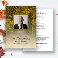 Autumn Leaves Lane Funeral Service Program