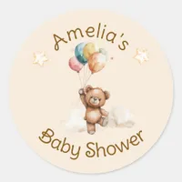 Sweet Little One on the Way Neutral Baby Shower Classic Round Sticker