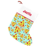 Pizza Lover Junk Food Christmas in July Small Christmas Stocking