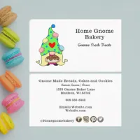 Gnome Hometown Bakery Pastry Cakes & Treats White Business Card