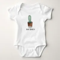 Potted Succulent Houseplant Custom Baby Bodysuit